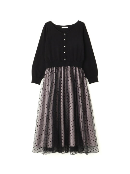 楽天市場】【SALE／30%OFF】チュールドットドッキングワンピース24AW 