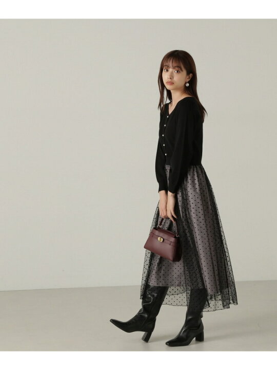 楽天市場】【SALE／30%OFF】チュールドットドッキングワンピース24AW 