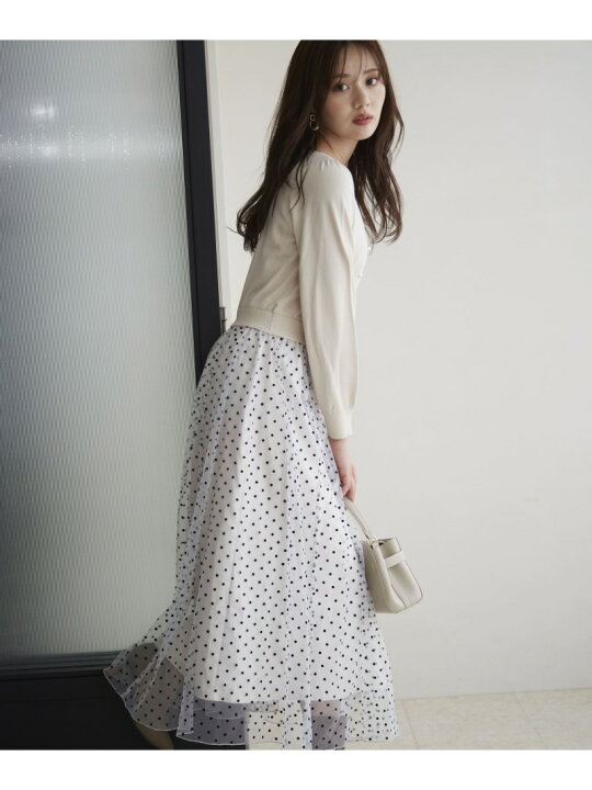 楽天市場】【SALE／30%OFF】チュールドットドッキングワンピース24AW 