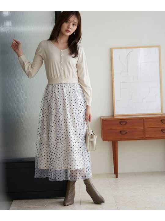楽天市場】チュールドットドッキングワンピース24AW PROPORTION BODY  