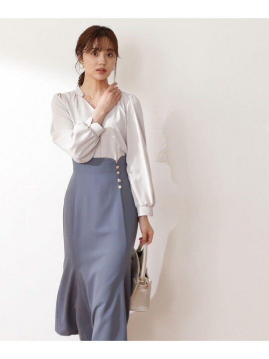 楽天市場】【SALE／30%OFF】ビジュー釦マーメイドスカート PROPORTION  