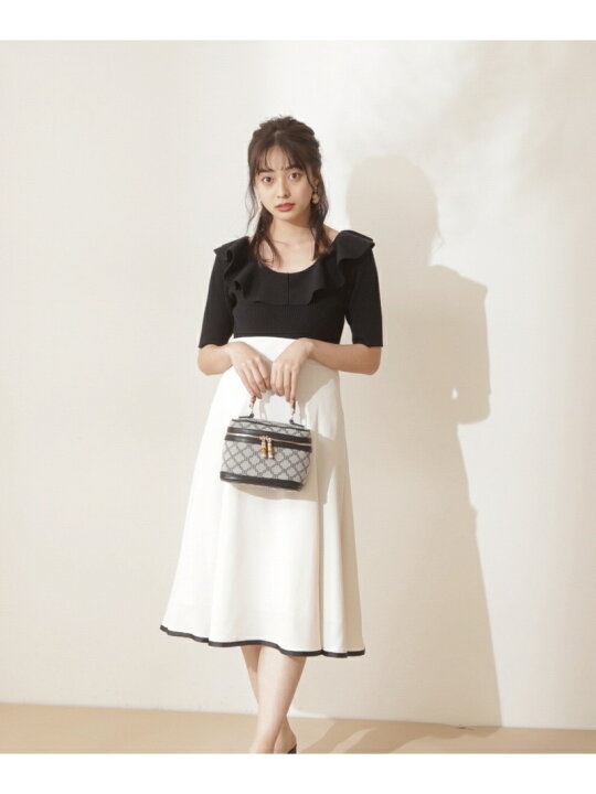 楽天市場 Sale 50 Off ラッフルニットドッキングワンピース Proportion Body Dressing プロポーションボディドレッシング ワンピース ドレス その他のワンピース ドレス ホワイト Rba E 送料無料 Rakuten Fashion Proportion Body Dressing