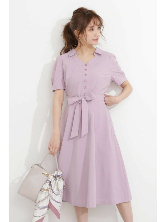 楽天市場】【SALE／50%OFF】ウエストリボンシャツワンピース 