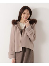 【SALE／30%OFF】モッサフードフェイクファーショートコート 25AW PROPORTION BODY DRESSING プロポーションボディドレッシング ジャケット・アウター ブルゾン・ジャンパー ブラック ベージュ【RBA_E】【送料無料】[Rakuten Fashion]