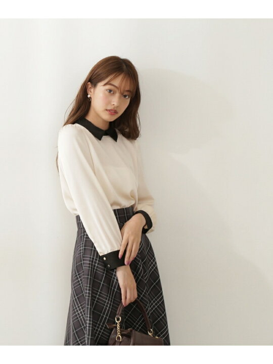 楽天市場】【SALE／20%OFF】｜美人百花10月号掲載｜バイカラーブラウス 