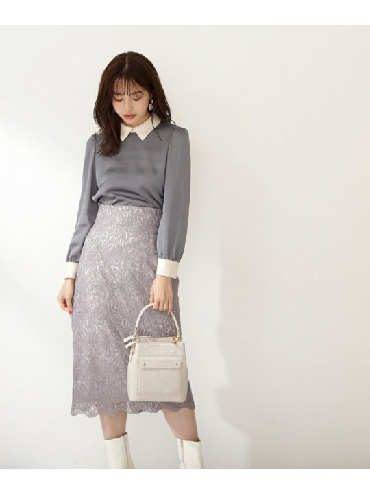楽天市場】【SALE／20%OFF】｜美人百花10月号掲載｜バイカラーブラウス 