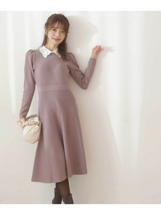 楽天市場 Sale 10 Off エンブロイダリーカラーニットワンピース Proportion Body Dressing プロポーションボディドレッシング ワンピース ワンピースその他 ブラウン ブラック ブルー Rba E 送料無料 Rakuten Fashion Proportion Body Dressing