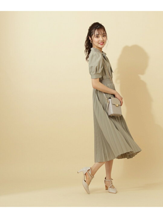 楽天市場】【SALE／50%OFF】シャーリングプリーツワンピース 