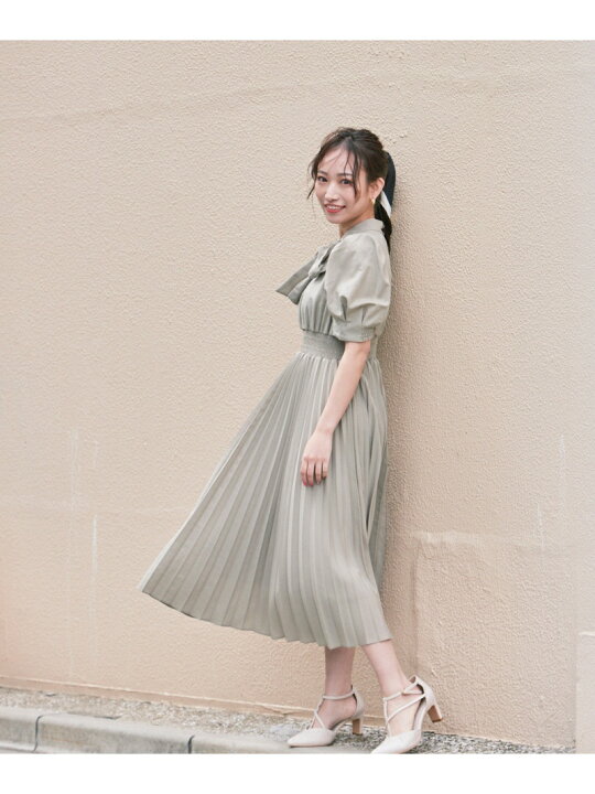 楽天市場】【SALE／50%OFF】シャーリングプリーツワンピース 