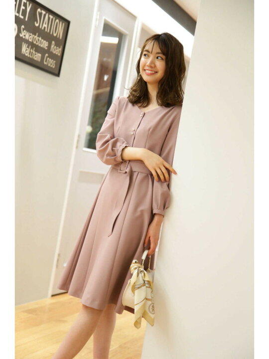 楽天市場 Sale 60 Off フロント釦フレアワンピース Proportion Body Dressing プロポーションボディドレッシング ワンピース ワンピースその他 ブラウン ベージュ ブルー Rba E 送料無料 Rakuten Fashion Proportion Body Dressing