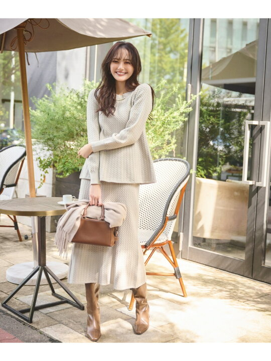 楽天市場】【SALE／50%OFF】ケーブルニットセットアップ PROPORTION 