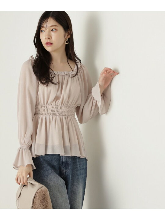 楽天市場】【SALE／60%OFF】楊柳ギャザーオフショルブラウス 24AW 