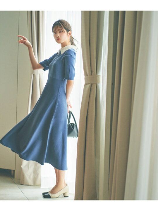 楽天市場 クラシカルレイヤーカラーニットワンピース Proportion Body Dressing プロポーションボディドレッシング ワンピース ワンピースその他 ブルー グレー 先行予約 送料無料 Rakuten Fashion Proportion Body Dressing