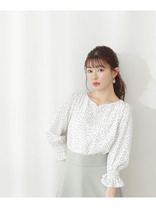 楽天市場】【SALE／30%OFF】ハートネックシャーリングブラウス 