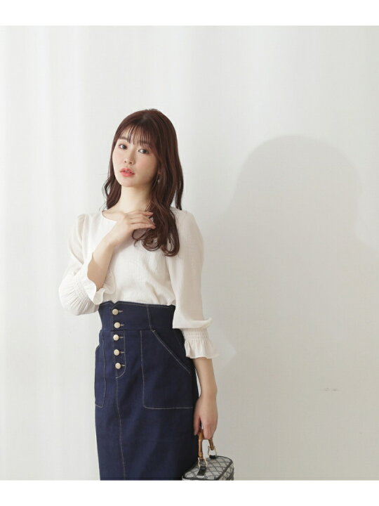 楽天市場】【SALE／30%OFF】ハートネックシャーリングブラウス 