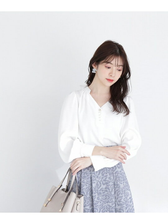 楽天市場】【SALE／30%OFF】パール釦キーネックブラウス PROPORTION 