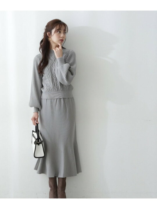 楽天市場】【SALE／10%OFF】ケーブルニットセットアップ PROPORTION 
