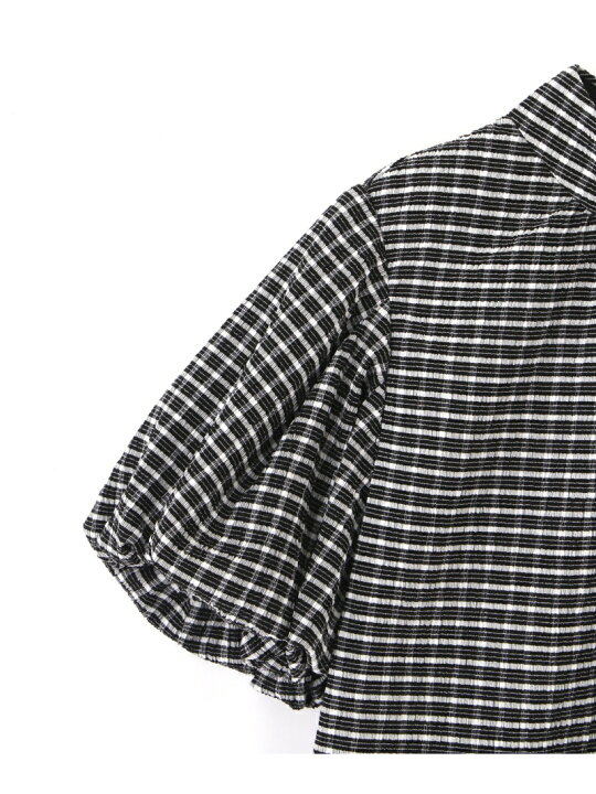 楽天市場】【SALE／30%OFF】バルーンスリーブチェックブラウス 