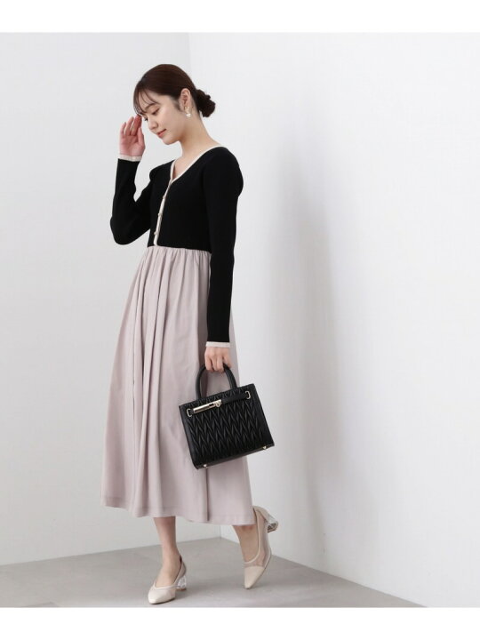 楽天市場】【SALE／50%OFF】バイカラーニットドッキングワンピース  