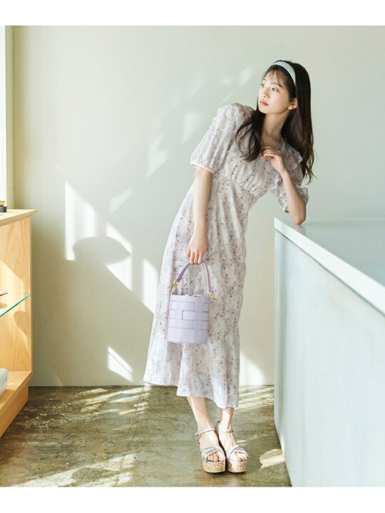 楽天市場】【SALE／30%OFF】ラッフルフラワープリントワンピース 
