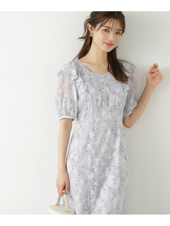 楽天市場】【SALE／30%OFF】ラッフルフラワープリントワンピース 