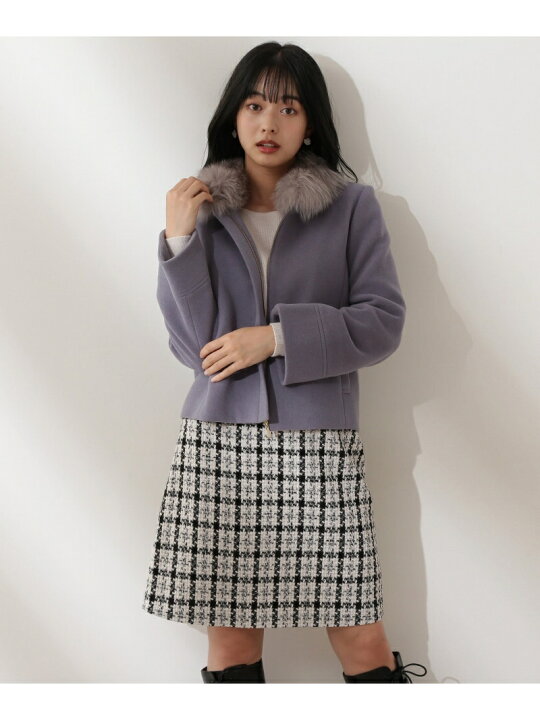 楽天市場】【SALE／30%OFF】2Wayファー襟付きショートコート  