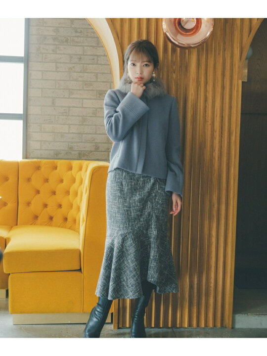 楽天市場】【SALE／30%OFF】2Wayファー襟付きショートコート 