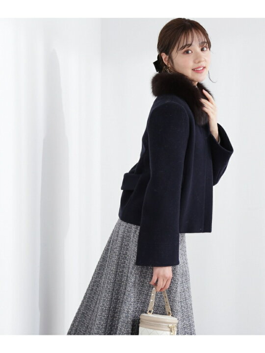 楽天市場】【SALE／30%OFF】2Wayファー襟付きショートコート  