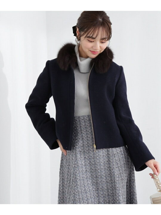 楽天市場】【SALE／30%OFF】2Wayファー襟付きショートコート  