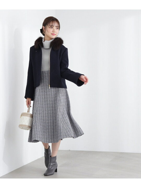 楽天市場】【SALE／30%OFF】2Wayファー襟付きショートコート  