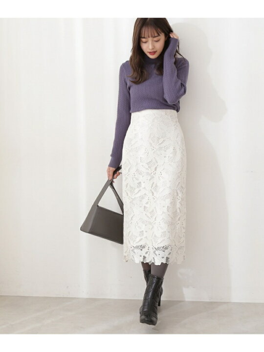 楽天市場】【SALE／50%OFF】ロングナローレーススカート PROPORTION 