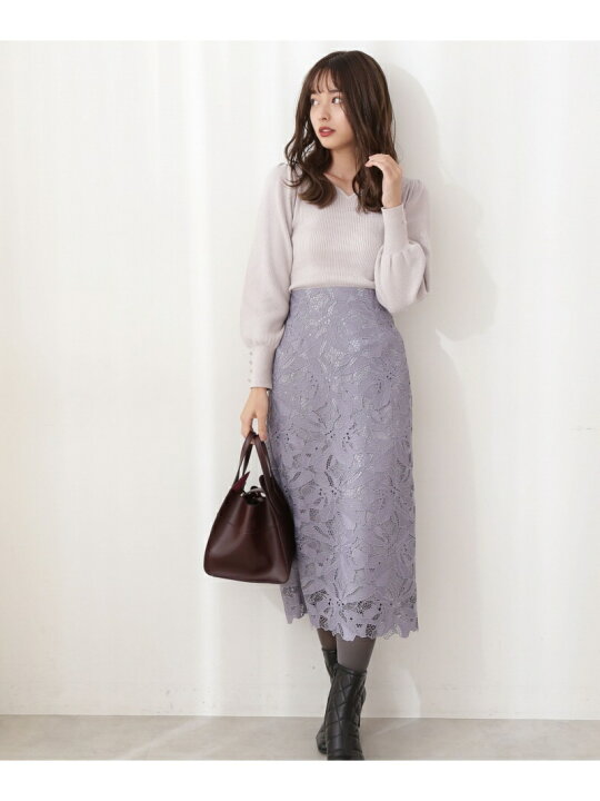 楽天市場】【SALE／50%OFF】ロングナローレーススカート PROPORTION  