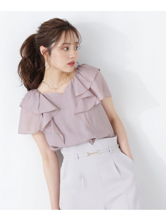 楽天市場】【SALE／10%OFF】バックリボンラッフルブラウス WEB限定 