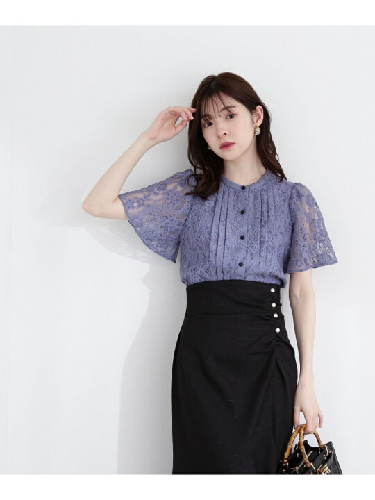 楽天市場】【SALE／10%OFF】フレアースリーブレースブラウス