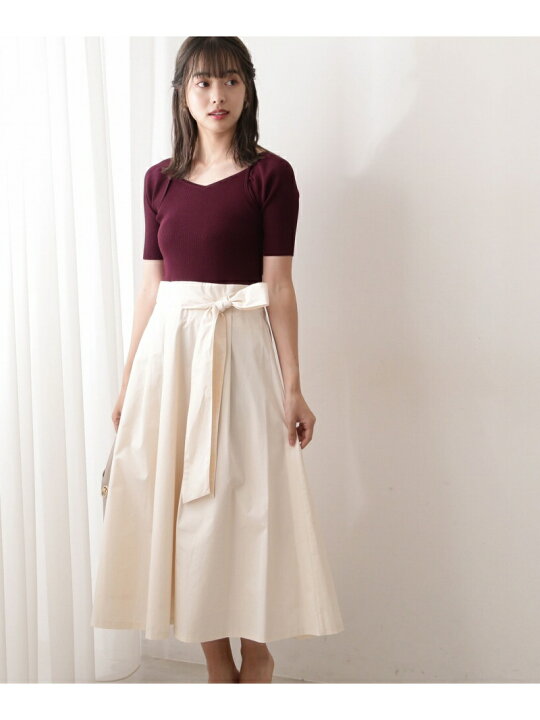 楽天市場】【SALE／50%OFF】ハートカットニットドッキングワンピース 