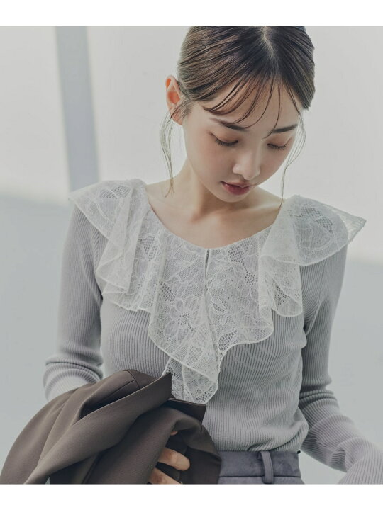楽天市場】【SALE／60%OFF】レースフリルニット 25AW PROPORTION BODY 