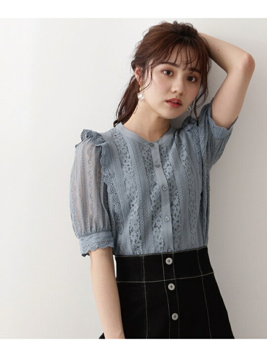 楽天市場】【SALE／20%OFF】ストライプレースブラウスII PROPORTION 