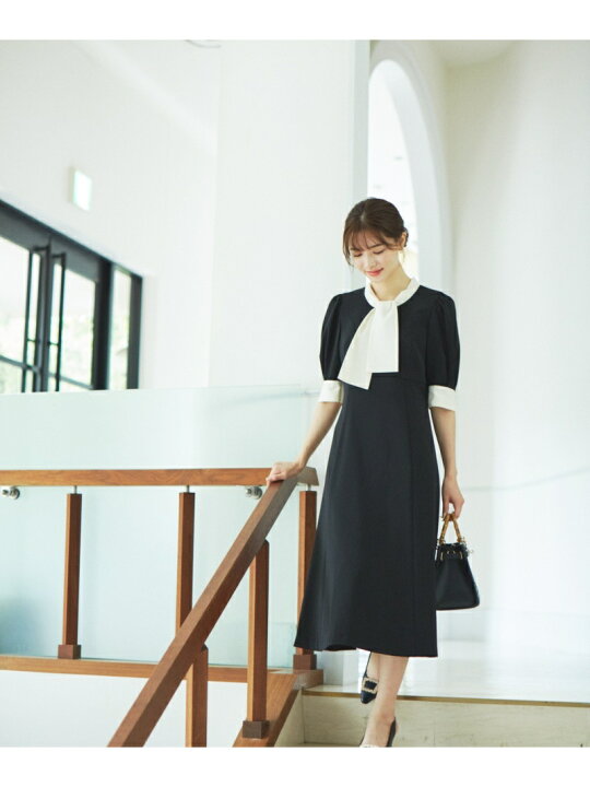 楽天市場】【SALE／30%OFF】バイカラーボウタイワンピース WEB限定 