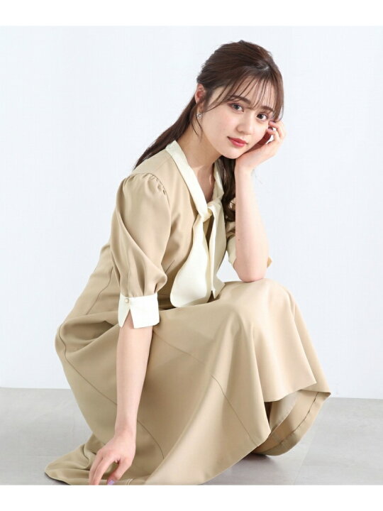 楽天市場】【SALE／30%OFF】バイカラーボウタイワンピース WEB限定  