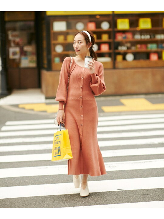 楽天市場】【SALE／50%OFF】フロント釦マーメイドニットワンピース 