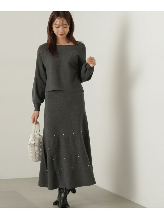 楽天市場】【SALE／50%OFF】パール付きニットアップ 24AW PROPORTION 