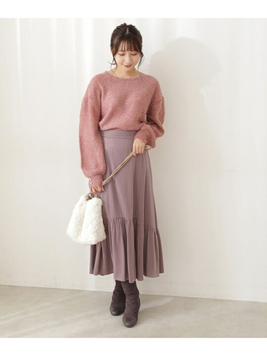 楽天市場】【SALE／50%OFF】ループニット*ティアードスカートセット 