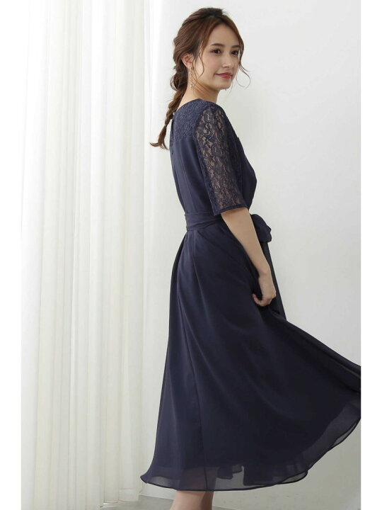 楽天市場 Sale 30 Off Louloufee デコルテレースドレス Proportion Body Dressing プロポーションボディドレッシング ワンピース ワンピースその他 ネイビー ピンク Rba E 送料無料 Rakuten Fashion Proportion Body Dressing