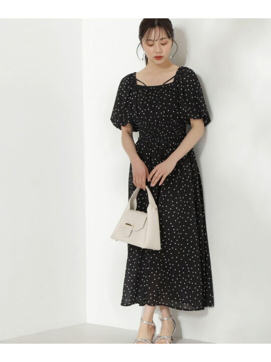 楽天市場】【SALE／10%OFF】パフスリーブドット柄ワンピース  