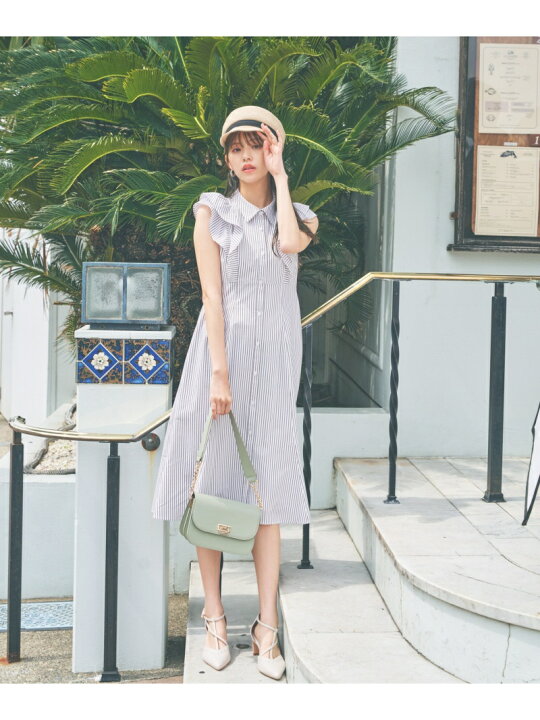 楽天市場 ラッフルシャツワンピース Proportion Body Dressing プロポーションボディドレッシング ワンピース ワンピースその他 ブラウン 送料無料 Rakuten Fashion Proportion Body Dressing