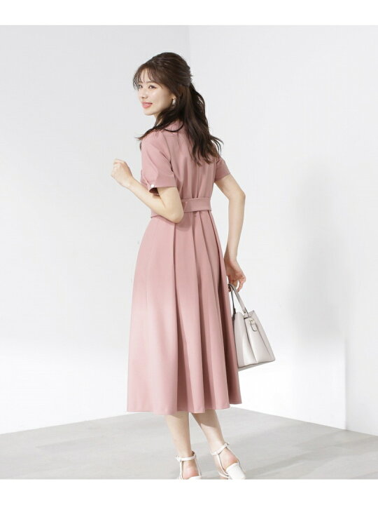 楽天市場】【SALE／30%OFF】フロント釦タックフレア半袖ワンピース 