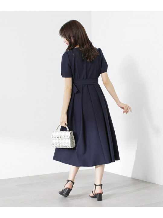 楽天市場】【SALE／30%OFF】フロント釦タックフレア半袖ワンピース 
