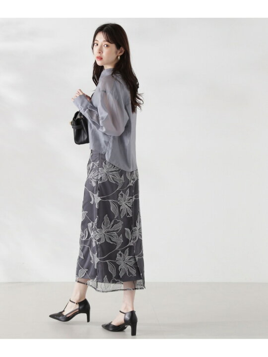 楽天市場】【SALE／50%OFF】チュール配色レースナロースカート24AW  