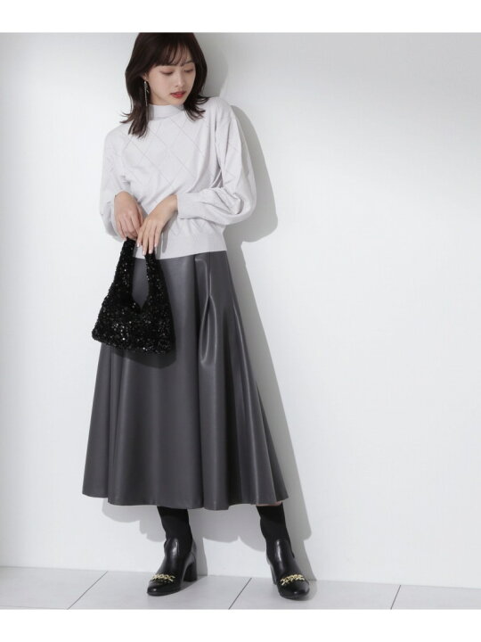 楽天市場】【SALE／50%OFF】フェイクレザーフレアスカート PROPORTION 
