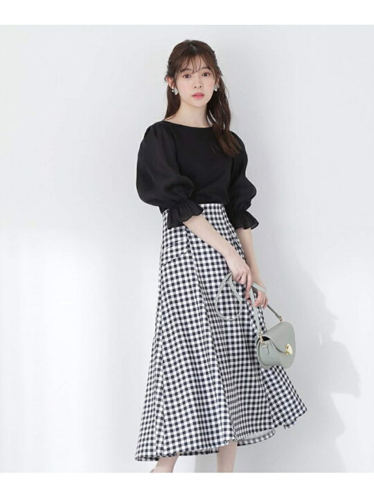 楽天市場】【SALE／50%OFF】チェックミックスフラップフレアスカート 
